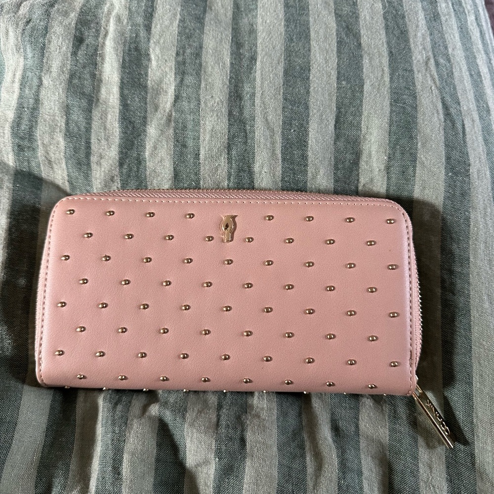 Pink Studded Wallet